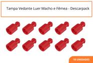 Tampa Vedante Luer Macho e Fêmea 10 unidades - Descarpack