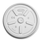 Tampa ventilada Dart 12JL branca para copos de espuma isolados (1000)