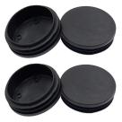 Tampão Plástico Suiwotin 76 mm Redondo Preto para Extremidades, 4 Peças Tampão Plástico Suiwotin 76 mm Redondo Preto para Extremidades, 4 Peças