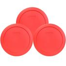 Tampas de armazenamento de alimentos Pyrex 7201-PC de 4 xícaras de plástico vermelho x3
