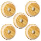 Tampas de bambu para copos de vidro e latas de cerveja de 473 ml de vidro SBMKK Tampas de bambu para copos de vidro e latas de cerveja de 473 ml de vidro SBMKK