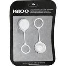 Tampas de bujão de drenagem do refrigerador Igloo 20049 brancas pequenas com corda