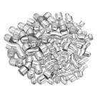 Tampas de cordão de couro Tassel MECCANIXITY 200 unidades de ferro prateado Tampas de cordão de couro Tassel MECCANIXITY 200 unidades de ferro prateado