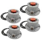 Tampas de cubo de reboque Torque 343-4024 em alumínio para eixo de reboque
