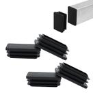 Tampas de extremidade para tubo BOPOREAE 1 x 2" plástico, pacote com 4, preto