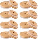 Tampas de frasco de bambu DOITOOL para frasco de vidro normal de 70 mm (pacote com 16)