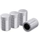 Tampas de haste de válvula de pneu CKAuto Silver Anodizado, 4 unidades