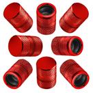 Tampas de haste de válvula de pneu ESYVALVE resistentes à corrosão, pacote com 8 unidades vermelhas Tampas de haste de válvula de pneu ESYVALVE resistentes à corrosão, pacote com 8 unidades vermelhas