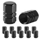 Tampas de haste de válvula JUSTTOP Car Tire 12 unidades universais pretas
