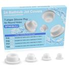 Tampas de jato de banheira SPNKMJUJ Silicone Hole Plug 24 unidades