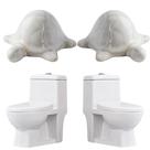 Tampas de parafuso de piso de banheiro Ceramic Sea Turtle White