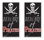 Tampas de porta Beistle Beware of Pirates Plastic 150 cm x 76 cm