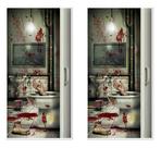 Tampas de porta Beistle Creepy Crapper Restroom 150x76cm 2 peças