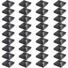 Tampas de postagem SideInlar 5x5 pretas, pacote com 36 unidades, impermeáveis