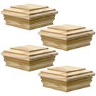 Tampas de poste de madeira Sasylvia 4x4 Cedar Fence Resistant à podridão x4