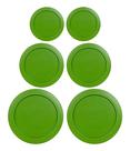 Tampas de reposição para recipientes Pyrex de 2/4/7 xícaras (verdes) (6 unidades)