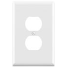 Tampas de saída: placa de parede ELEGRP 1-Gang Duplex, branca brilhante