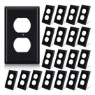 Tampas de saída, receptáculo duplex ELEGRP, placas de parede de 1 gangue, pacote com 20 Tampas de saída, receptáculo duplex ELEGRP, placas de parede de 1 gangue, pacote com 20