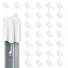 Tampas de segurança T Post, vinil branco Swess, 50 unidades