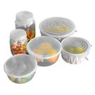Tampas De Silicone Ajustáveis Kit 6 peças Alimentício Para Geladeira