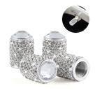 Tampas de Válvula de Pneu Alpmosn Bling Crystal - Para Carro e Mulheres