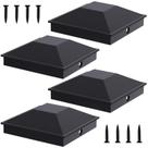 Tampas de vedação Goovilla Black 9x9cm, pacote com 4 parafusos