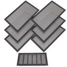 Tampas de ventilação de piso, malha magnética de ventilação de PVC, 20x35 cm, preta, x6 Tampas de ventilação de piso, malha magnética de ventilação de PVC, 20x35 cm, preta, x6