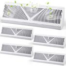 Tampas de ventilação de rodapé de aço Yaocom 18", 4 peças brancas ajustáveis