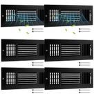 Tampas de ventilação de teto Datanly, 6 unidades pretas, 30 x 10 cm, 3 vias Tampas de ventilação de teto Datanly, 6 unidades pretas, 30 x 10 cm, 3 vias