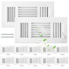 Tampas de ventilação de teto Wesiti 12 unidades 25 x 10 cm, 3 vias, brancas Tampas de ventilação de teto Wesiti 12 unidades 25 x 10 cm, 3 vias, brancas