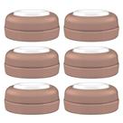 Tampas de viagem para mamadeiras, tampas de rosca Maymom, marrons, 6 unidades