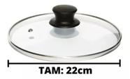 Tampas De Vidro Temperado c/ Saída á Vapor Números: 14,16,18,20,22,24,26,28,30,32 Resistente