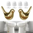Tampas e tampas para parafusos de banheiro MENNTY Ceramic Gold Birds x2