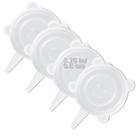 Tampas elásticas de silicone LELE LIFE, pacote com 4, 9,5 cm de diâmetro