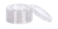 Tampas para Copos de Porção Crystal Ware Transparentes Pacote com 100