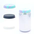 Tampas para latas de refrigerante/bebida/cerveja, tampas de silicone para latas sem derramamento serve para latas padrão de refrigerante/bebida/cerveja (pacote com 3, preto/branco/verde camuflado)