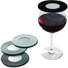 Tampas para taças de vinho, tampas de silicone ventiladas, pacote com 4