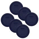Tampas para tigela redonda Pyrex de 1 xícara, pacote com 6, azul escuro - Pyrex