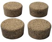 Tampas/rolhas de cortiça para potes de vidro (pacote com 4, boca normal)