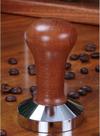 Tamper Compactador De Café Expresso Em Inox+ Madeira 54 Mm