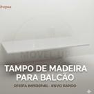 Tampo De Cozinha Branco 100x51cm p/ Balcão de Pia Armário Cooktop Em Madeira Resistente Compacto