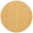 Tampo de mesa VidaXL com acabamento em verniz redondo de bambu 30x30x2,5cm