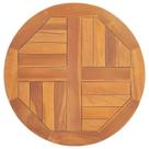Tampo de mesa VidaXL Madeira maciça de teca 50 cm de diâmetro 2,5 cm de espessura