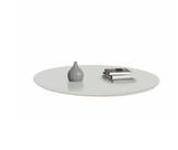 Tampo Laqueado Branco Diâmetro 50 Cm com Vidro Tampo Laqueado Branco Diâmetro 50 Cm com Vidro