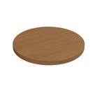 Tampo Mesa Sala de Jantar Madeirado Madeirado TA69 Crome s/ Vidro Redondo 65x65cm Canela - Kappesberg