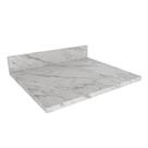 Tampo Para Balcao 60 Cm Marmore Branco Tecno Mobili Marmore