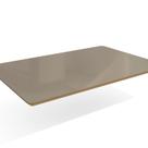 Tampo para Mesa de Jantar 120cm x 80cm de Madeira com Vidro Marrom/Freijo/Bronze