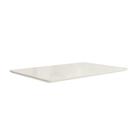 Tampo para Mesa de Jantar Retangular 120x80cm em Vidro e MDF Off White Kappesberg Tampo para Mesa de Jantar Retangular 120x80cm em Vidro e MDF Off White Kappesberg