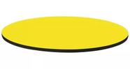 Tampo redondo de vidro temperado amarelo para mesa 1m Tampo redondo de vidro temperado amarelo para mesa 1m