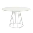 Tampo redondo de vidro temperado branco para mesa 60cm